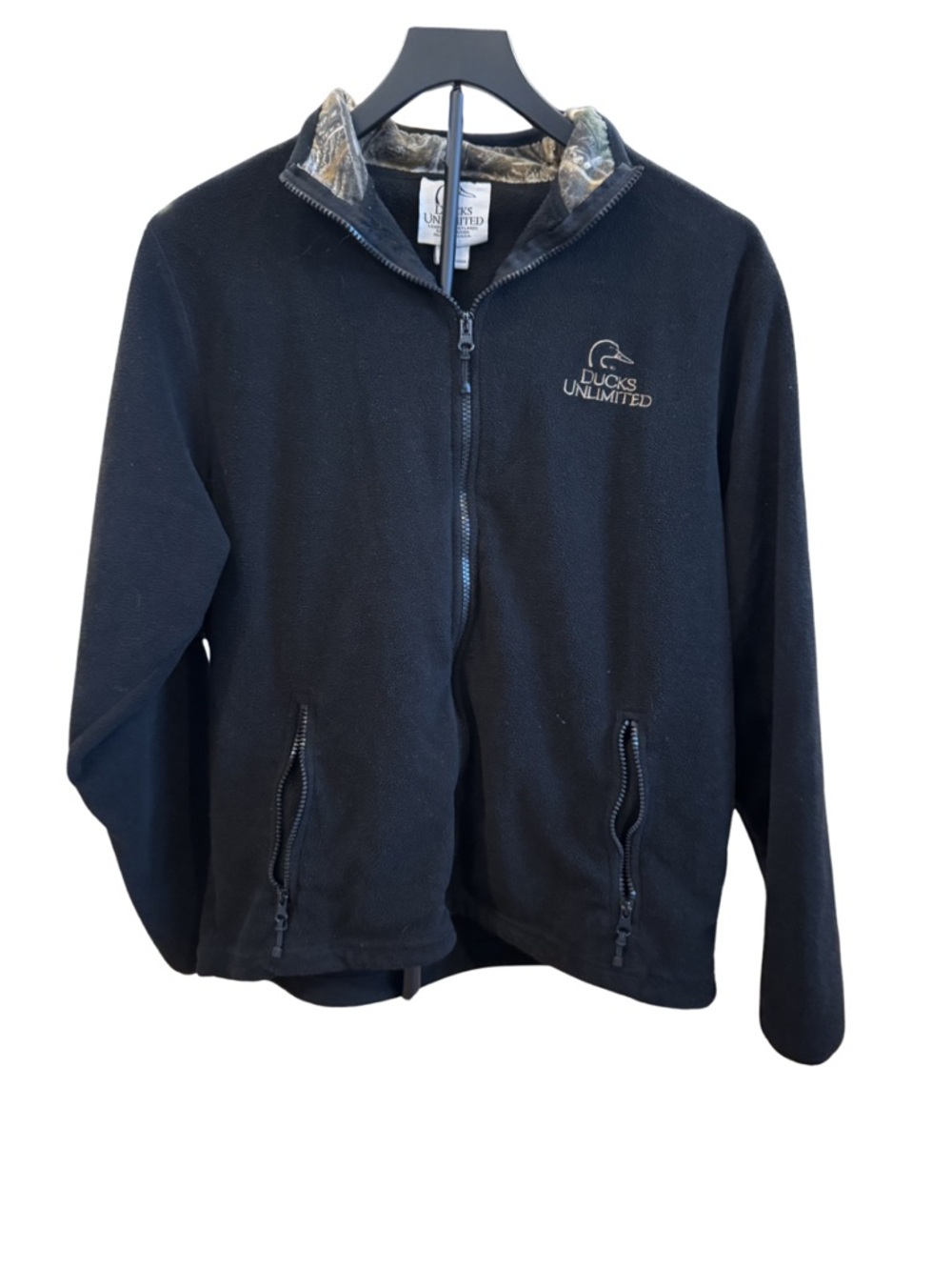 Black Ducks Unlimited Fleece Zip-Up Jacket - M